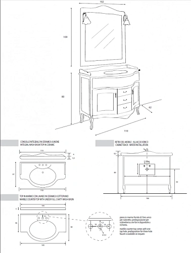 Зеркало CEZARES AN/03.05 30x1020 мм Зеркало CEZARES AN/03.05 30x1020 мм