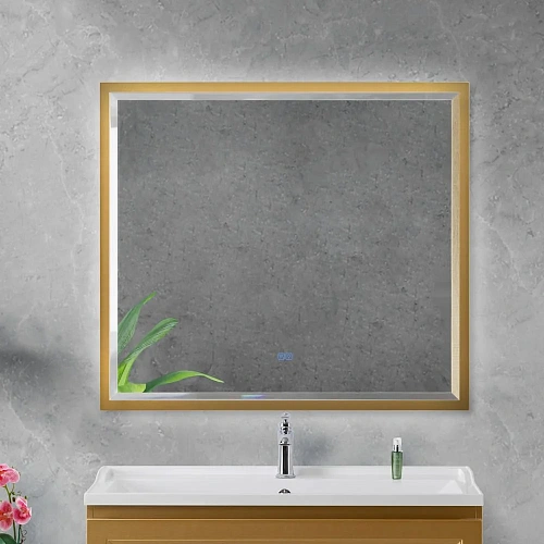 Зеркало CEZARES INTERNI с подсветкой сенсорным выключателем и подогревом CZR-SPC-INT-1000-900-LED-TCH-WARM-BORO 1000x900 Брашированное золото Зеркало CEZARES INTERNI с подсветкой сенсорным выключателем и подогревом CZR-SPC-INT-1000-900-LED-TCH-WARM-BORO 1000x900 Брашированное золото