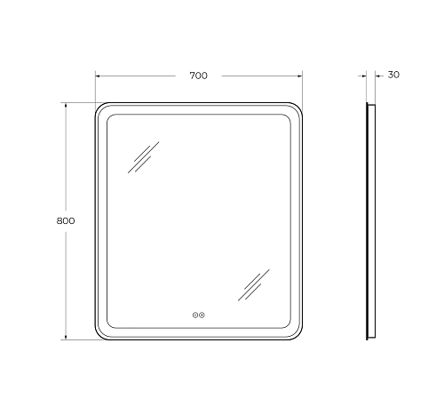 Зеркало CEZARES MULTICOLORE с подсветкой RGB и сенсорным выключателем CZR-SPC-MC-700-800-RGB-TCH 700x800x30 Зеркало CEZARES MULTICOLORE с подсветкой RGB и сенсорным выключателем CZR-SPC-MC-700-800-RGB-TCH 700x800x30