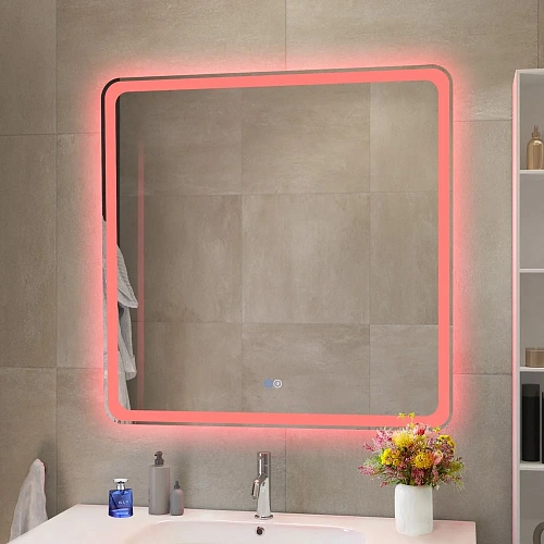 Зеркало CEZARES MULTICOLORE с подсветкой RGB и сенсорным выключателем CZR-SPC-MC-800-800-RGB-TCH 800x800x30 Зеркало CEZARES MULTICOLORE с подсветкой RGB и сенсорным выключателем CZR-SPC-MC-800-800-RGB-TCH 800x800x30