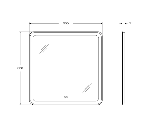 Зеркало CEZARES MULTICOLORE с подсветкой RGB и сенсорным выключателем CZR-SPC-MC-800-800-RGB-TCH 800x800x30 Зеркало CEZARES MULTICOLORE с подсветкой RGB и сенсорным выключателем CZR-SPC-MC-800-800-RGB-TCH 800x800x30