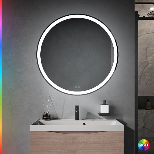 Зеркало CEZARES MULTICOLORE с подсветкой RGB и сенсорным выключателем круглое CZR-SPC-MC-800-RGB-TCH 800x30 Зеркало CEZARES MULTICOLORE с подсветкой RGB и сенсорным выключателем круглое CZR-SPC-MC-800-RGB-TCH 800x30