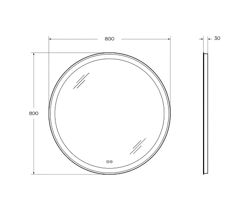 Зеркало CEZARES MULTICOLORE с подсветкой RGB и сенсорным выключателем круглое CZR-SPC-MC-800-RGB-TCH 800x30 Зеркало CEZARES MULTICOLORE с подсветкой RGB и сенсорным выключателем круглое CZR-SPC-MC-800-RGB-TCH 800x30