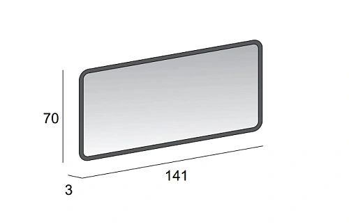 Зеркало CEZARES VAGUE 44994 1410х250х700 Зеркало CEZARES VAGUE 44994 1410х250х700