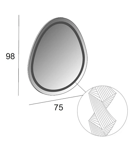 Зеркало CEZARES с LED подсветкой 44777 Зеркало CEZARES с LED подсветкой 44777
