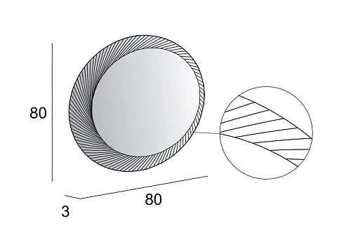 Зеркало CEZARES с LED подсветкой 45053 Диаметр 80 см Зеркало CEZARES с LED подсветкой 45053 Диаметр 80 см