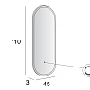 Зеркало CEZARES с LED подсветкой 45095 45x110x3 Зеркало CEZARES с LED подсветкой 45095 45x110x3