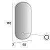 Зеркало CEZARES с LED подсветкой 45096 65x110x3 Зеркало CEZARES с LED подсветкой 45096 65x110x3