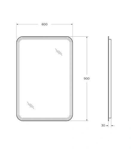 Зеркало CEZARES с LED подсветкой реверсивное 54354 60x90 Зеркало CEZARES с LED подсветкой реверсивное 54354 60x90