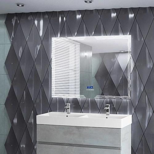 Зеркало CEZARES с LED подстветкой сенсорным выключателем и системой антизапотевания с радио и датчиком температуры 45064 120x90 Зеркало CEZARES с LED подстветкой сенсорным выключателем и системой антизапотевания с радио и датчиком температуры 45064 120x90