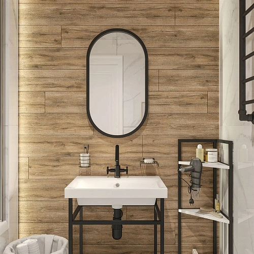 Зеркало DIWO Казань 45 черное, с подсветкой, овальное, в стиле лофт, сенсорное управление 543684 Зеркало DIWO Казань 45 черное, с подсветкой, овальное, в стиле лофт, сенсорное управление 543684