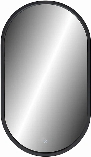 Зеркало DIWO Казань 45 черное, с подсветкой, овальное, в стиле лофт, сенсорное управление 543684 Зеркало DIWO Казань 45 черное, с подсветкой, овальное, в стиле лофт, сенсорное управление 543684
