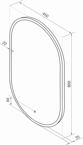 Зеркало DIWO Казань 45 черное, с подсветкой, овальное, в стиле лофт, сенсорное управление 543684 Зеркало DIWO Казань 45 черное, с подсветкой, овальное, в стиле лофт, сенсорное управление 543684