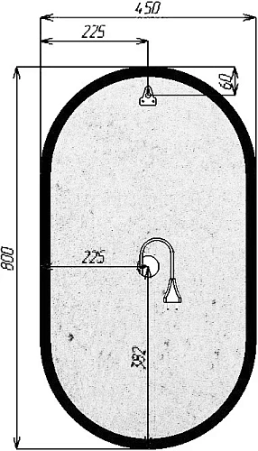 Зеркало DIWO Казань 45 черное, с подсветкой, овальное, в стиле лофт, сенсорное управление 543684 Зеркало DIWO Казань 45 черное, с подсветкой, овальное, в стиле лофт, сенсорное управление 543684