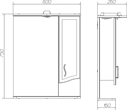 Зеркало DIWO Переславль R, 60 462469 Зеркало DIWO Переславль R, 60 462469
