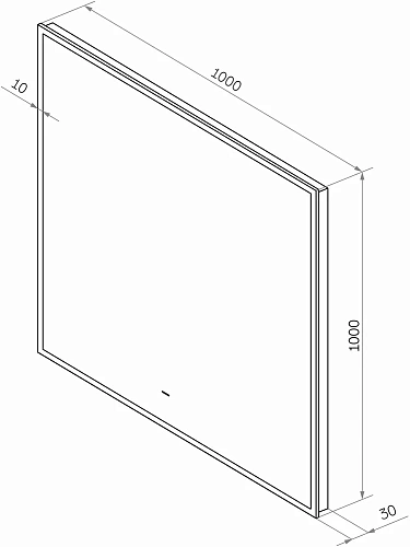 Зеркало DIWO Элиста 100x100 черное, с подсветкой сенсорной, квадратное, в скандинавском стиле 543842 Зеркало DIWO Элиста 100x100 черное, с подсветкой сенсорной, квадратное, в скандинавском стиле 543842
