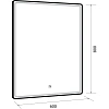 Зеркало DREJA POINT, 60x80 см, сенсорный выключатель, LED-подсветка 99.9027 Зеркало DREJA POINT, 60x80 см, сенсорный выключатель, LED-подсветка 99.9027