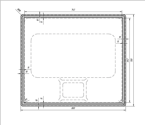 Зеркало DREJA TINY, 70/80 см, LED-подсветка 99.9025 Зеркало DREJA TINY, 70/80 см, LED-подсветка 99.9025