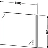 Зеркало Duravit XSquare XS701300000 с подсветкой 100 см Зеркало Duravit XSquare XS701300000 с подсветкой 100 см