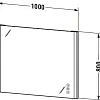Зеркало Duravit XSquare XS701300000 с подсветкой 100 см Зеркало Duravit XSquare XS701300000 с подсветкой 100 см