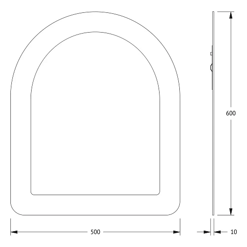 Зеркало Evoform Fashion BY 0402 50х60 см со шлифованной кромкой Зеркало Evoform Fashion BY 0402 50х60 см со шлифованной кромкой