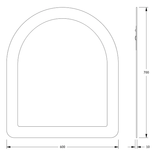 Зеркало Evoform Fashion BY 0403 60х70 см со шлифованной кромкой Зеркало Evoform Fashion BY 0403 60х70 см со шлифованной кромкой