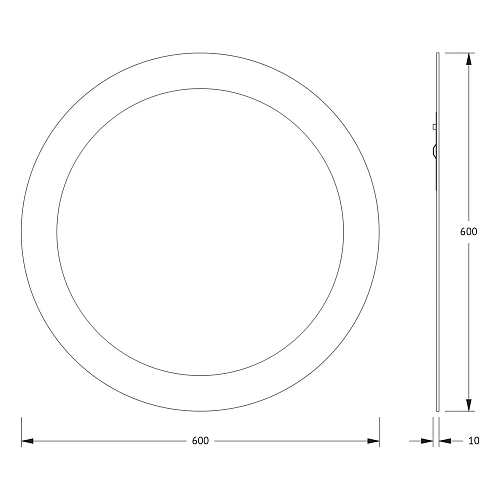 Зеркало Evoform Fashion BY 0409 D 60 см со шлифованной кромкой Зеркало Evoform Fashion BY 0409 D 60 см со шлифованной кромкой