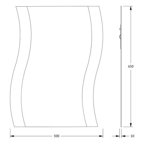 Зеркало Evoform Fashion BY 0414 50х65 см со шлифованной кромкой Зеркало Evoform Fashion BY 0414 50х65 см со шлифованной кромкой