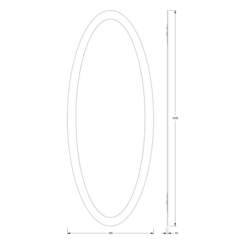 Зеркало Evoform Fashion BY 0419 60х150 см со шлифованной кромкой Зеркало Evoform Fashion BY 0419 60х150 см со шлифованной кромкой