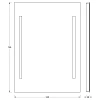 Зеркало EVOFORM Ledline BY 2114 с 2-мя встроенными LED-светильниками 10,5 W 55х75 см Зеркало EVOFORM Ledline BY 2114 с 2-мя встроенными LED-светильниками 10,5 W 55х75 см