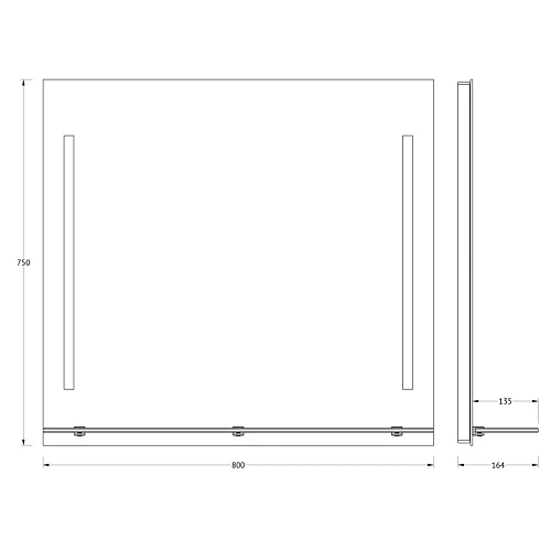 Зеркало Evoform Ledline-S BY 2164 80х75 см Зеркало Evoform Ledline-S BY 2164 80х75 см