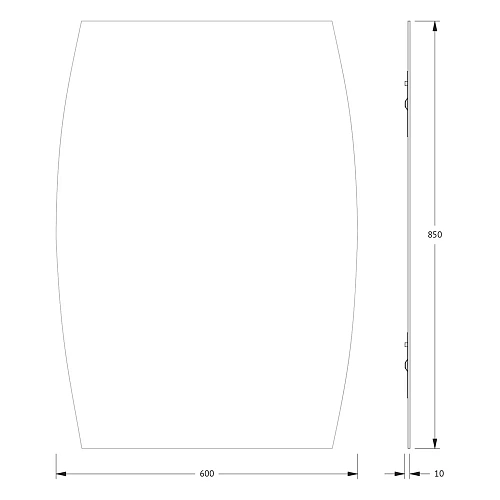 Зеркало Evoform Primary BY 0094 50/60х85 см со шлифованной кромкой Зеркало Evoform Primary BY 0094 50/60х85 см со шлифованной кромкой