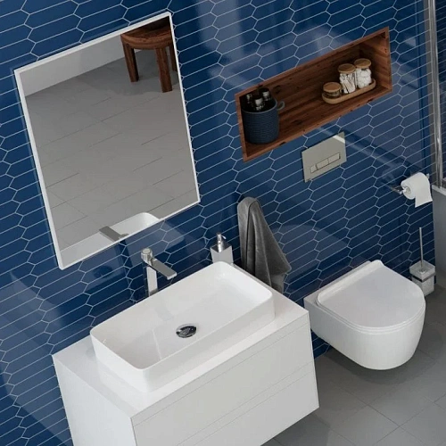 Зеркало EXCELLENT Kuadro 80x60 (белый матовый) DOEX.KU080.060.WH Зеркало EXCELLENT Kuadro 80x60 (белый матовый) DOEX.KU080.060.WH