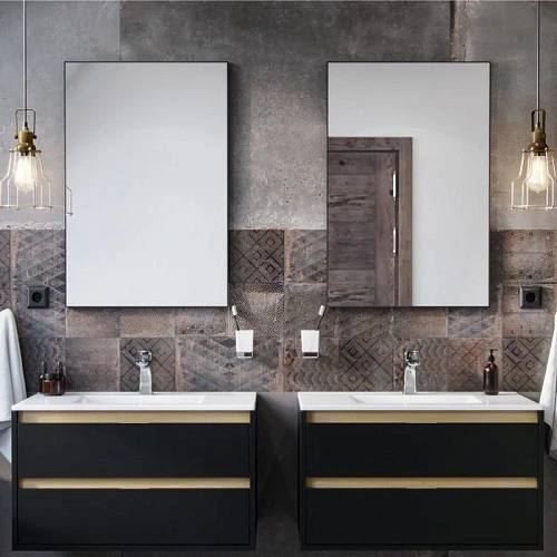 Зеркало EXCELLENT Kuadro 80x60 (черный матовый) DOEX.KU080.060.BL Зеркало EXCELLENT Kuadro 80x60 (черный матовый) DOEX.KU080.060.BL