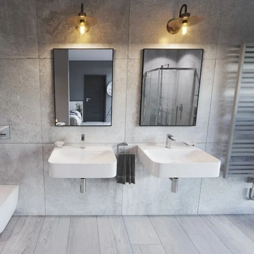 Зеркало EXCELLENT Kuadro 80x60 (черный матовый) DOEX.KU080.060.BL Зеркало EXCELLENT Kuadro 80x60 (черный матовый) DOEX.KU080.060.BL