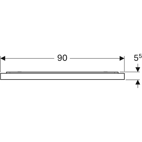Зеркало Geberit Xeno2 500.522.00.1 90 см Зеркало Geberit Xeno2 500.522.00.1 90 см