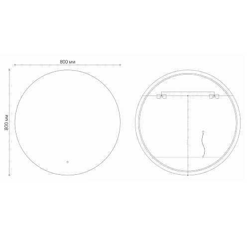 Зеркало GROSSMAN COSMO-норма BLACK (800x800x45) LED с сенсорным выключателем и подогревом 1980802 Зеркало GROSSMAN COSMO-норма BLACK (800x800x45) LED с сенсорным выключателем и подогревом 1980802