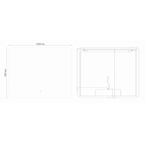 Зеркало GROSSMAN ELEGANS-норма BLACK (1000x800x45) LED с сенсорным выключателем и подогревом 17100802 Зеркало GROSSMAN ELEGANS-норма BLACK (1000x800x45) LED с сенсорным выключателем и подогревом 17100802