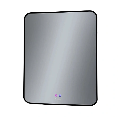 Зеркало GROSSMAN ELEGANS-норма BLACK (700x800x45) LED с сенсорным выключателем и подогревом 1770802 Зеркало GROSSMAN ELEGANS-норма BLACK (700x800x45) LED с сенсорным выключателем и подогревом 1770802