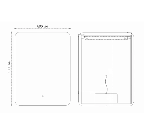 Зеркало GROSSMAN ELEGANS-промо (600x1000x45) LED с сенсорным выключателем 17601001 Зеркало GROSSMAN ELEGANS-промо (600x1000x45) LED с сенсорным выключателем 17601001