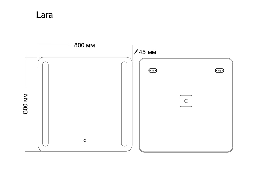 Зеркало GROSSMAN LARA (800x800x45) LED с сенсорным выключателем и гравировкой 138080 Зеркало GROSSMAN LARA (800x800x45) LED с сенсорным выключателем и гравировкой 138080