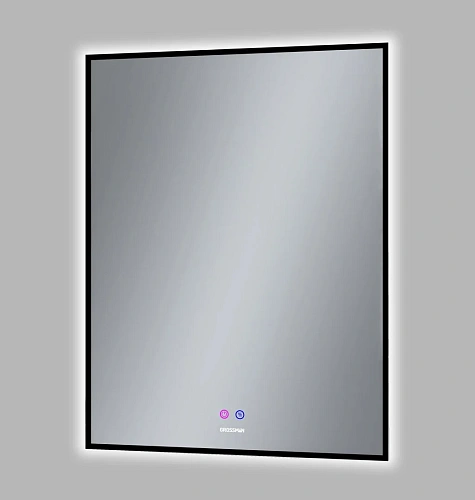 Зеркало GROSSMAN PRAGMA-норма BLACK (600x800x45) LED с сенсорным выключателем и подогревом 1860802 Зеркало GROSSMAN PRAGMA-норма BLACK (600x800x45) LED с сенсорным выключателем и подогревом 1860802