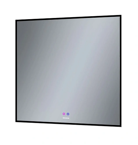 Зеркало GROSSMAN PRAGMA-норма BLACK (800x800x45) LED с сенсорным выключателем и подогревом 1880802 Зеркало GROSSMAN PRAGMA-норма BLACK (800x800x45) LED с сенсорным выключателем и подогревом 1880802