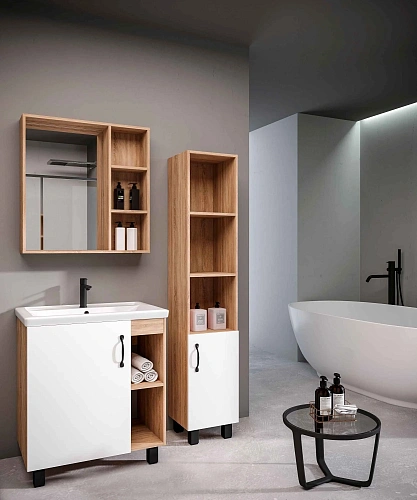 Зеркало GROSSMAN ФЛАЙ-70 см универсальное дуб сонома 70x75 207001 Зеркало GROSSMAN ФЛАЙ-70 см универсальное дуб сонома 70x75 207001