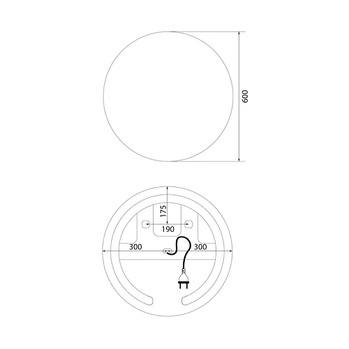 Зеркало IDDIS Bild (BIL6000i98) 60 см с подсветкой Зеркало IDDIS Bild (BIL6000i98) 60 см с подсветкой
