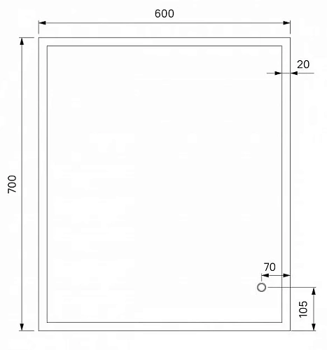 Зеркало IDDIS Brick BRI6000i98 60 см Зеркало IDDIS Brick BRI6000i98 60 см