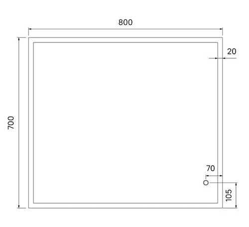 Зеркало Iddis Brick BRI8000i98 80 см Зеркало Iddis Brick BRI8000i98 80 см