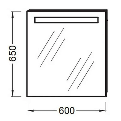 Зеркало Jacob Delafon Parallel EB1411-NF с подсветкой 60 см Зеркало Jacob Delafon Parallel EB1411-NF с подсветкой 60 см