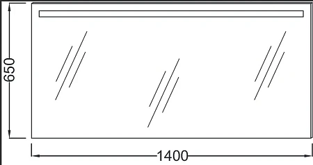 Зеркало Jacob Delafon Parallel EB1420-NF с подсветкой 140 см Зеркало Jacob Delafon Parallel EB1420-NF с подсветкой 140 см