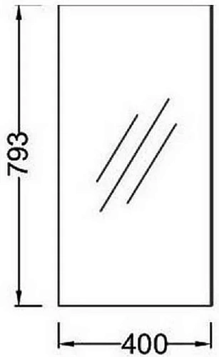 Зеркало Jacob Delafon Pop Laminar EB407-NF высокое 40 см Зеркало Jacob Delafon Pop Laminar EB407-NF высокое 40 см